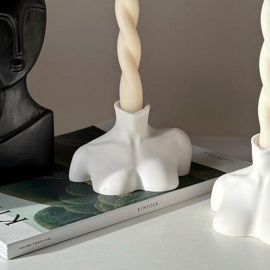 Bust Candlestick Holder