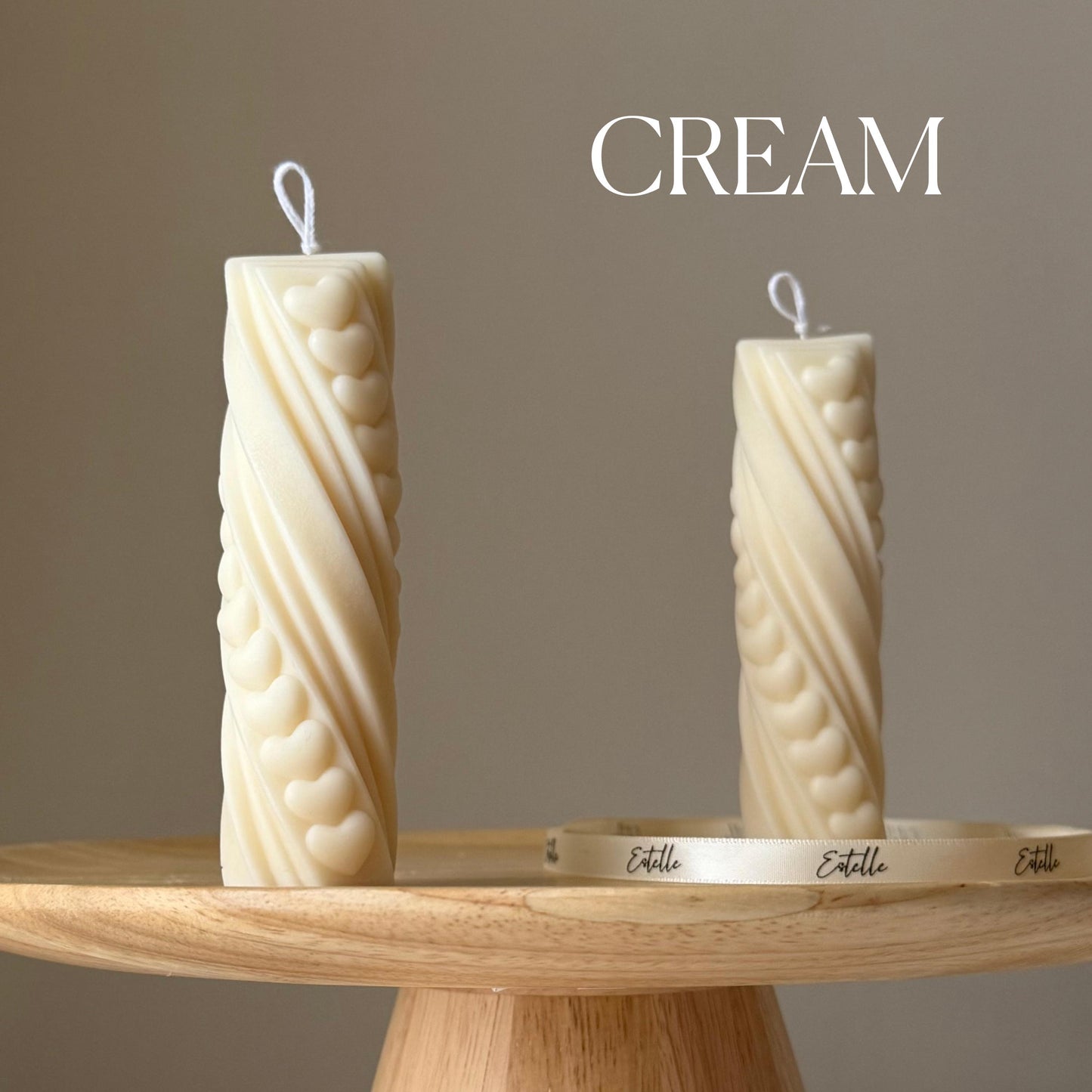 Tiny Hearts Pillar Candle
