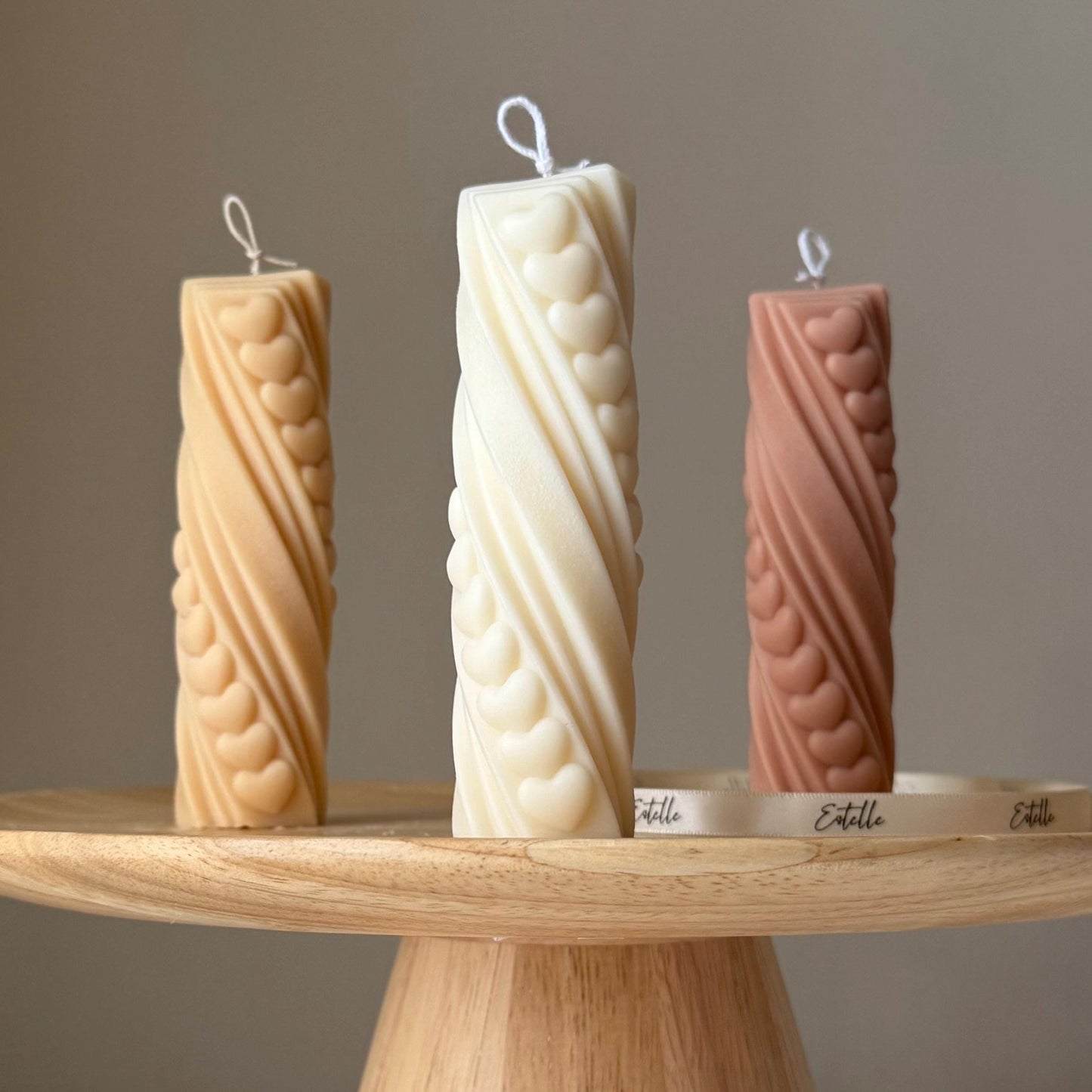 Tiny Hearts Pillar Candle