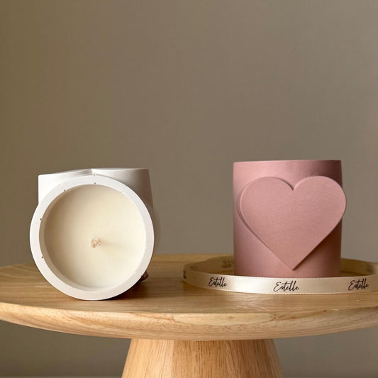 Heart Shaped Jar Soy Wax Candle