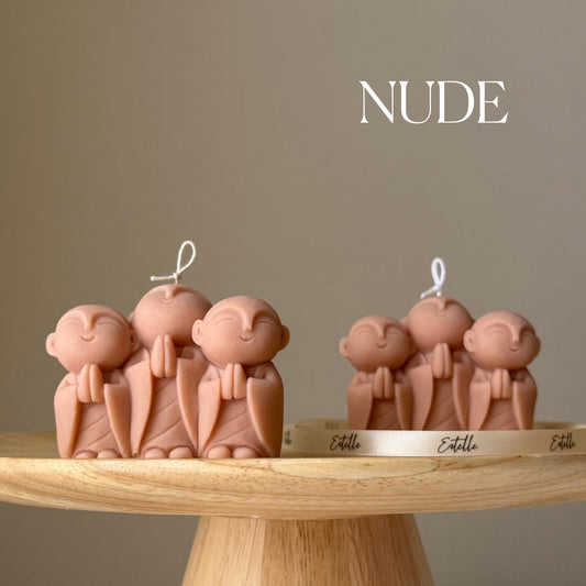 Cute Monks Candle| Shaped Soy Candle| New Home Gift Idea| Soy Wax Handmade Gift| Cute Home Decor| Sculptural Candle| Trendy Decoration