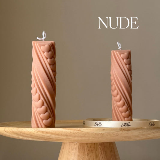 Tiny Hearts Pillar Candle