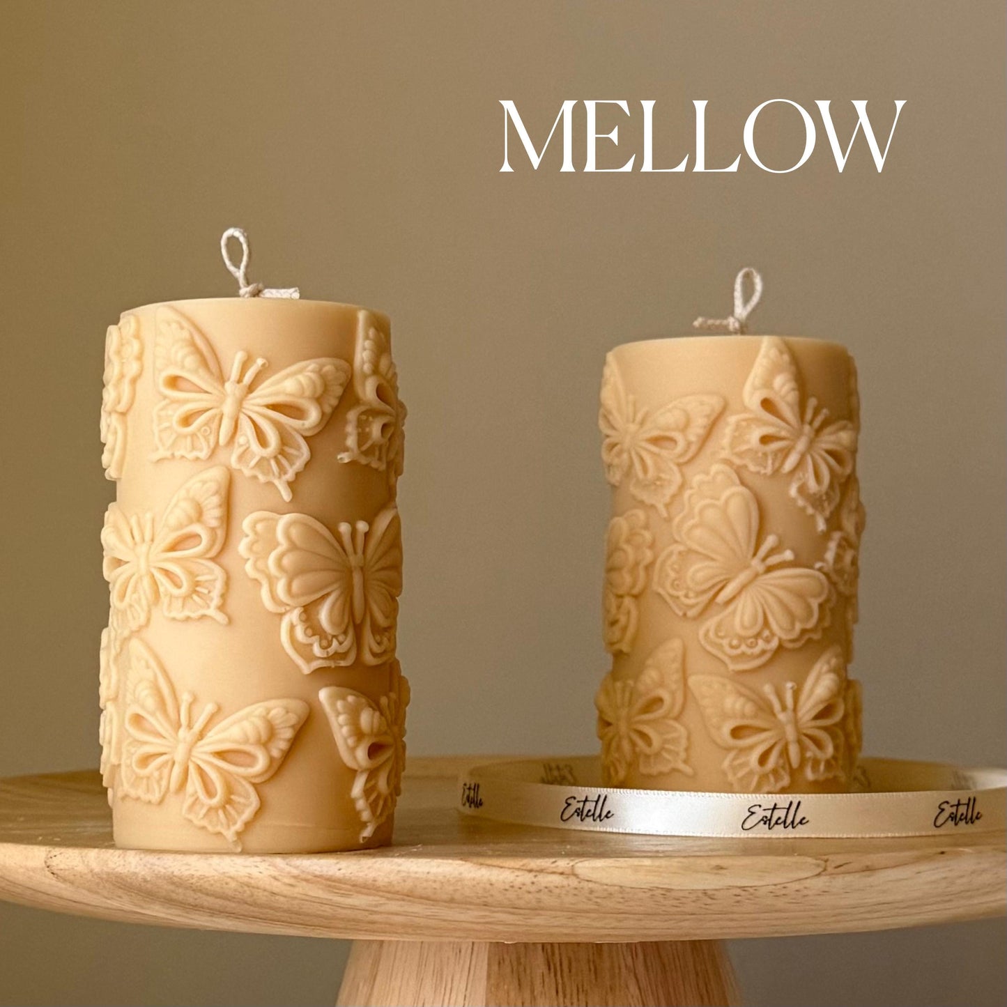 Butterflies Pillar Candle