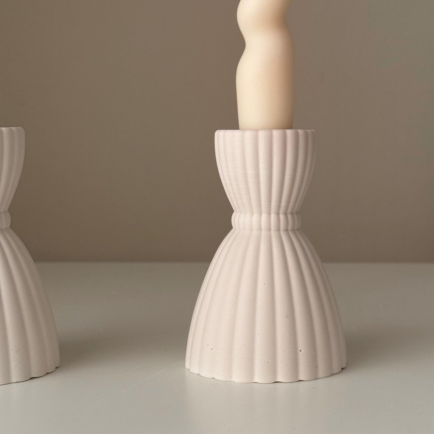 Cute Wedding Dress Candlestick Holder