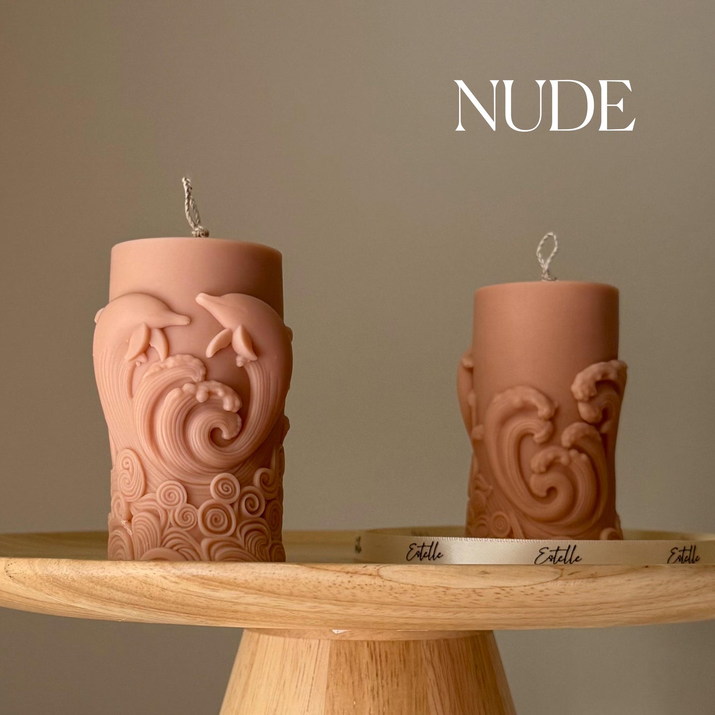 Dolphin Pillar Candle