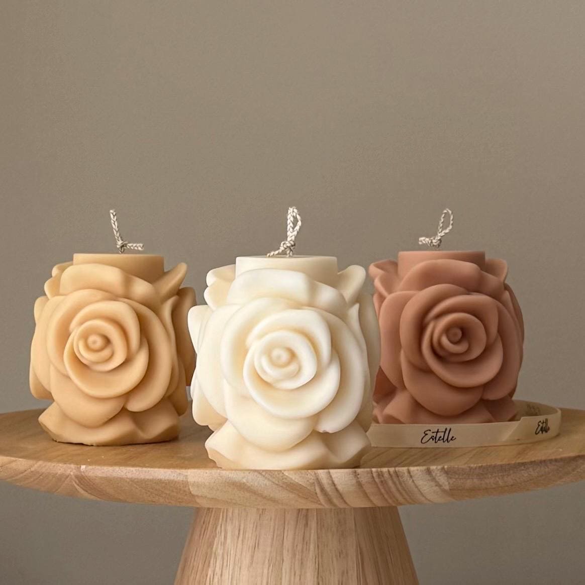Rose Flower Candle
