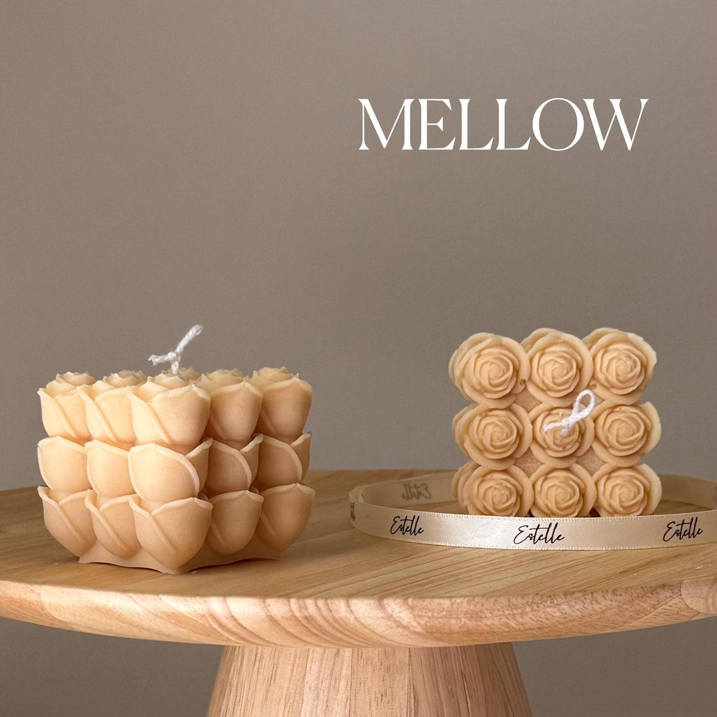 Rose Flower Cube Candle