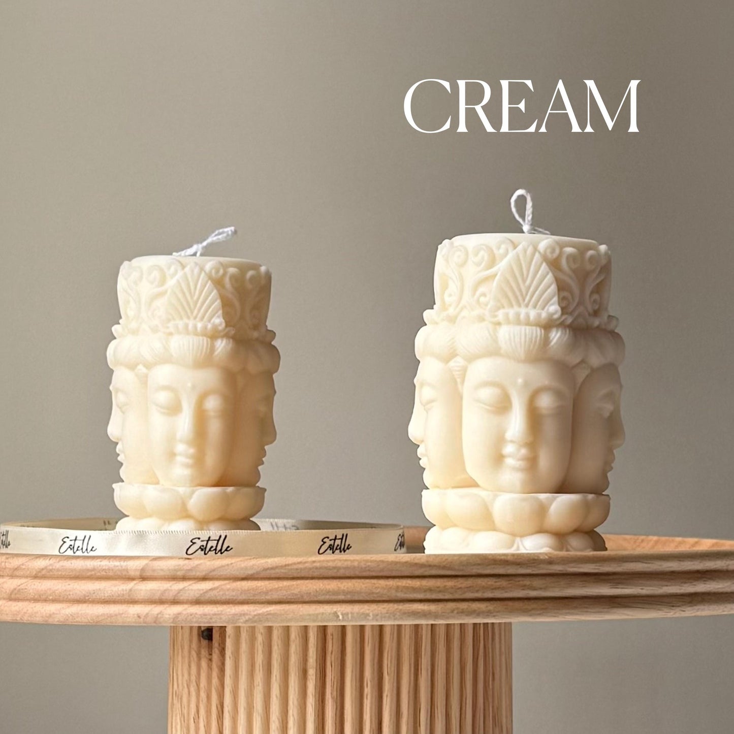 Buddha Face Pillar Candle| Shaped Soy Candle| New Home Gift Idea| Handmade Gift| House Warming Gift| Home Decor| Pillar Candle| Table Decor