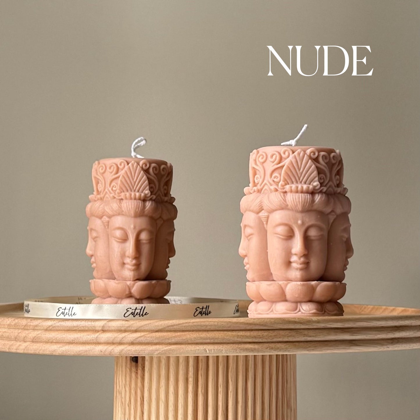Buddha Face Pillar Candle| Shaped Soy Candle| New Home Gift Idea| Handmade Gift| House Warming Gift| Home Decor| Pillar Candle| Table Decor