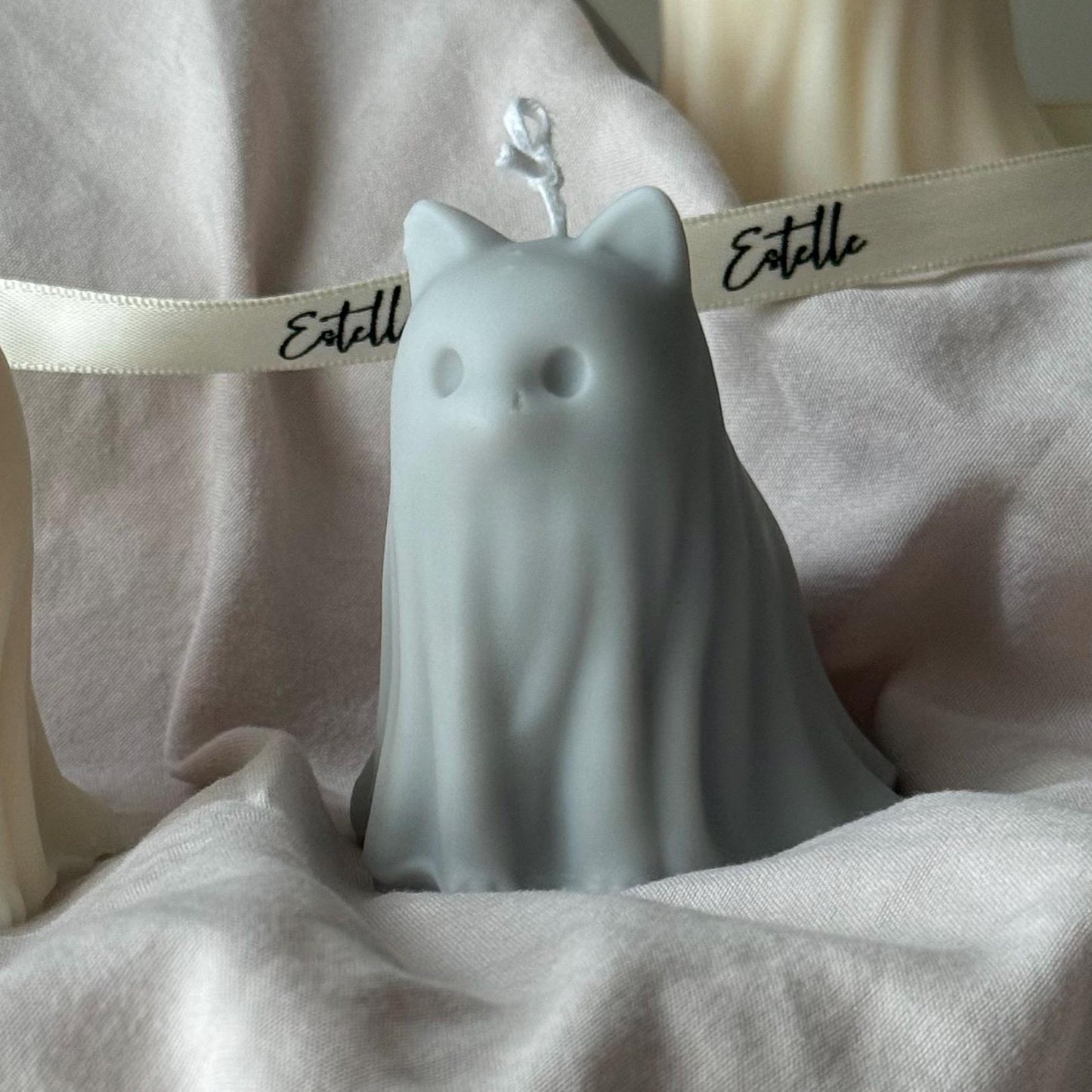 Cute Halloween Cat Ghost Candle