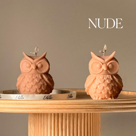Owl Soy Candle: Handmade Sculptural Home Decor
