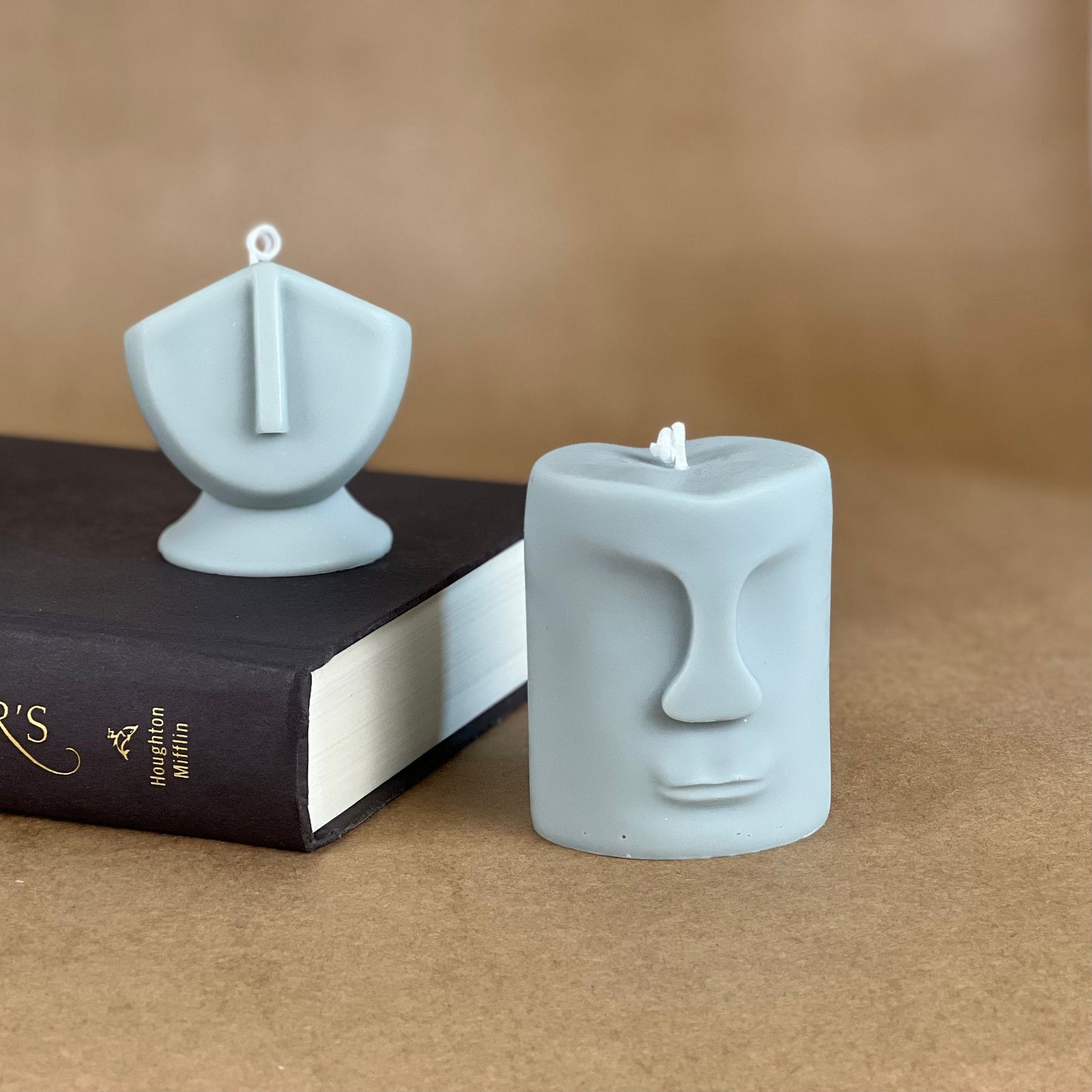 Statue Face Sculptural Candle Set