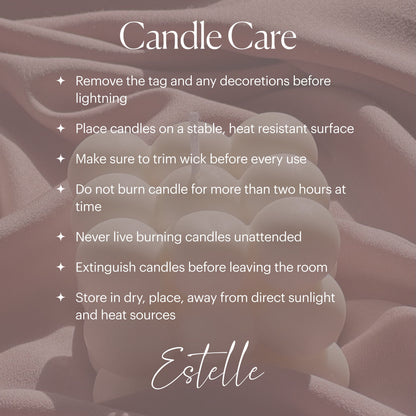 Elegant Soy Vase Candle: Sculptural Striped Column Candle