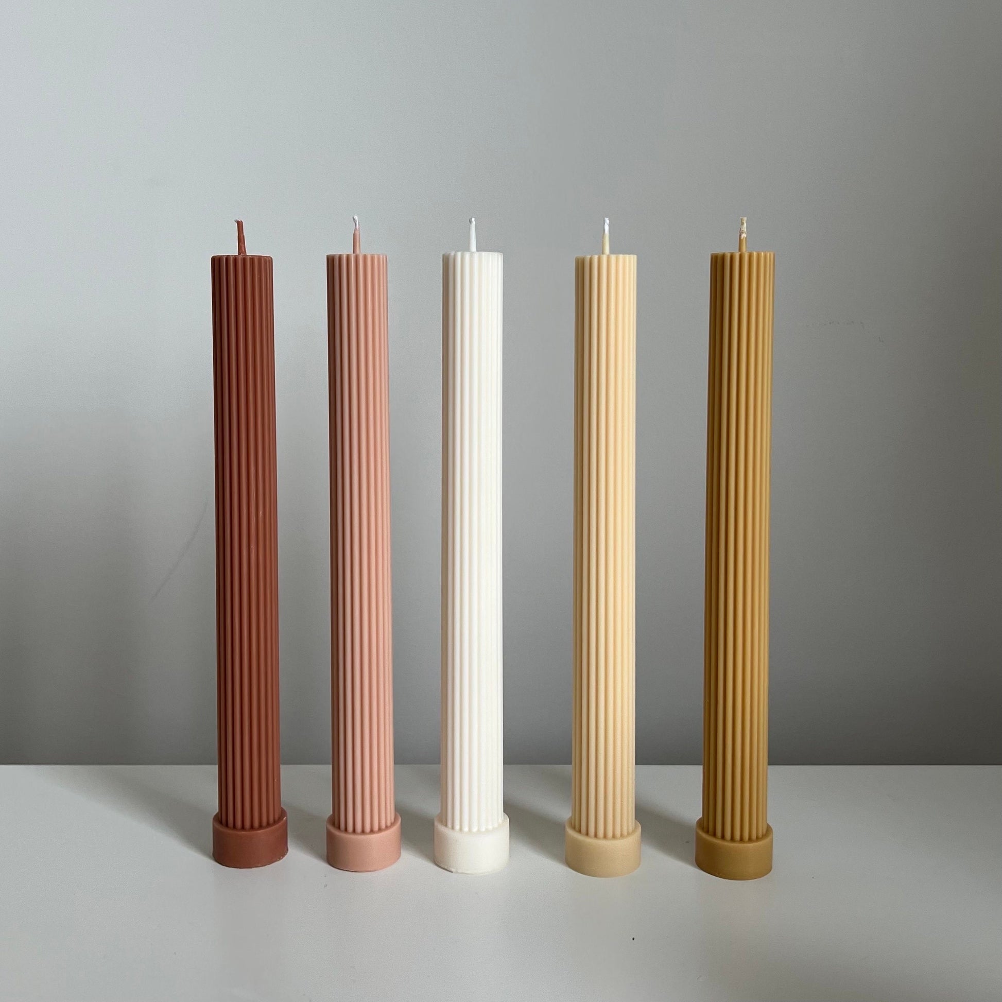 Bulk Ribbed Taper Candles
