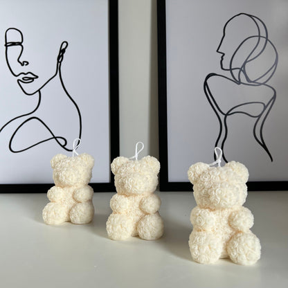 Rose Teddy Bear Candle