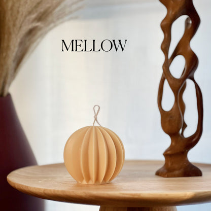 Scalloped Ball Candle | Soy Wax Candle | Ball Candle | Aesthetic Home Decor | Unique Gift | Cute Candle | Wedding Favor | Unscented Candles