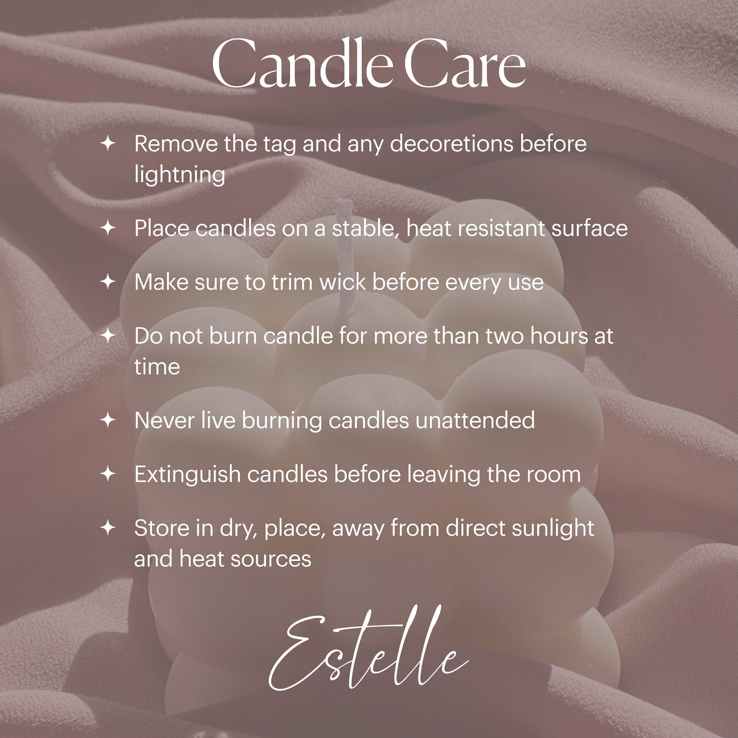 Handmade Round Tree Medallion Candle | Decorative Pillar Candle