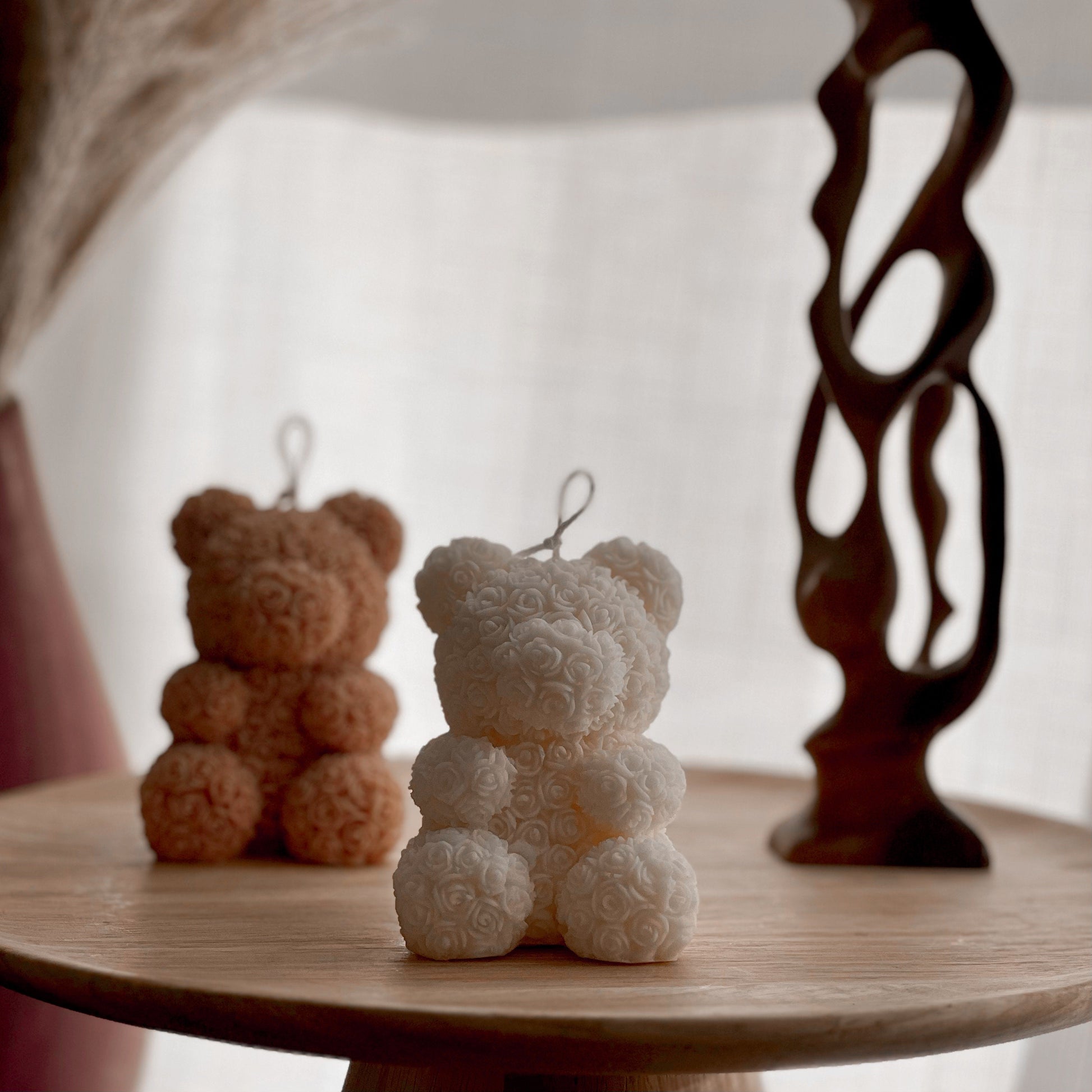 Rose Teddy Bear Candle