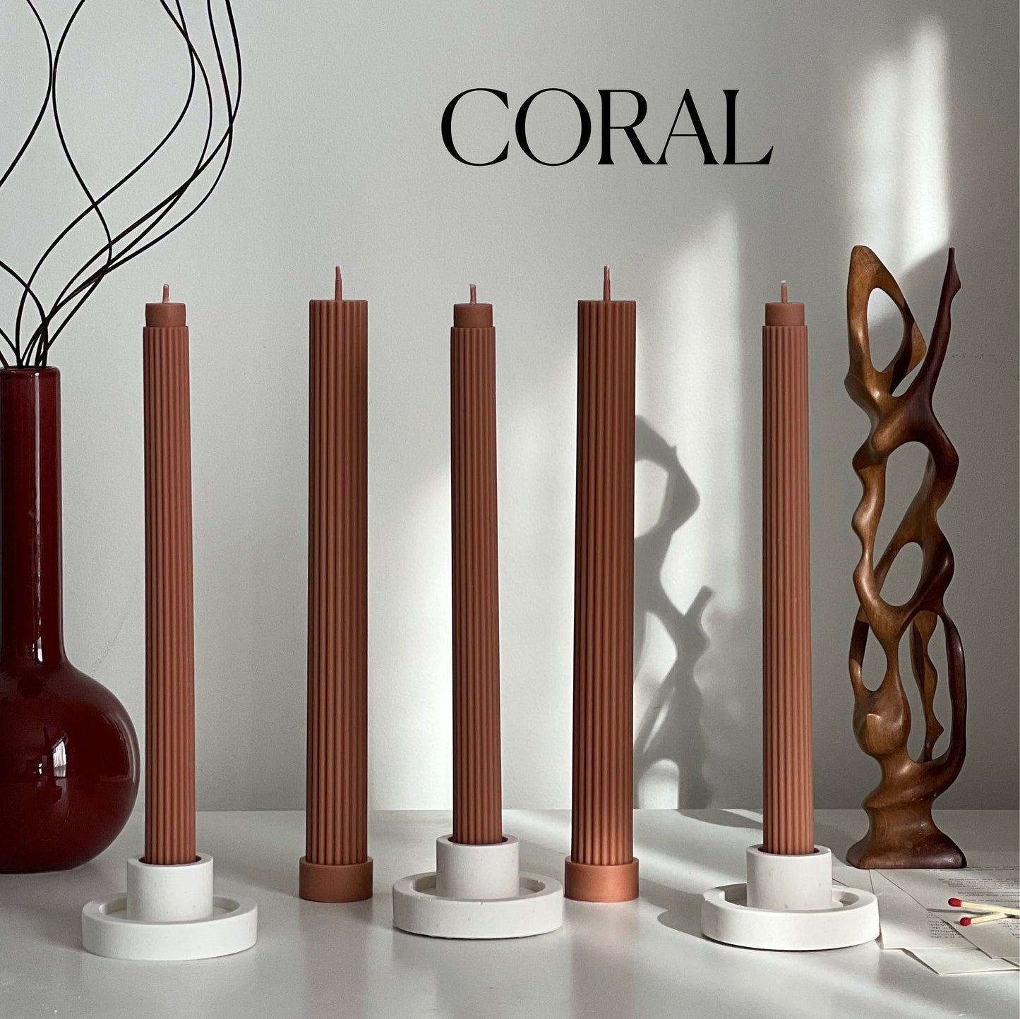 Bulk Ribbed Taper Candles