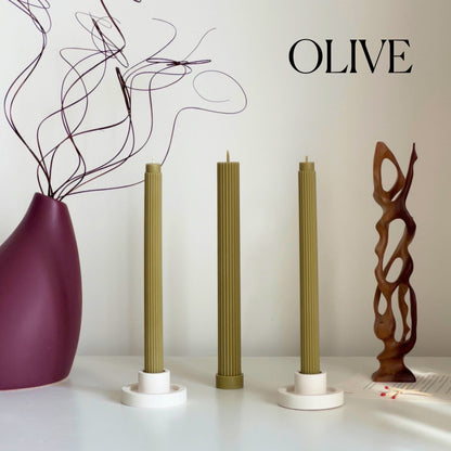 Bulk Ribbed Taper Candles