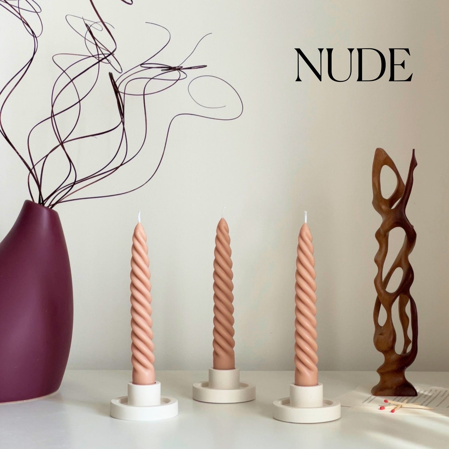 Thick Twisted Taper Candle
