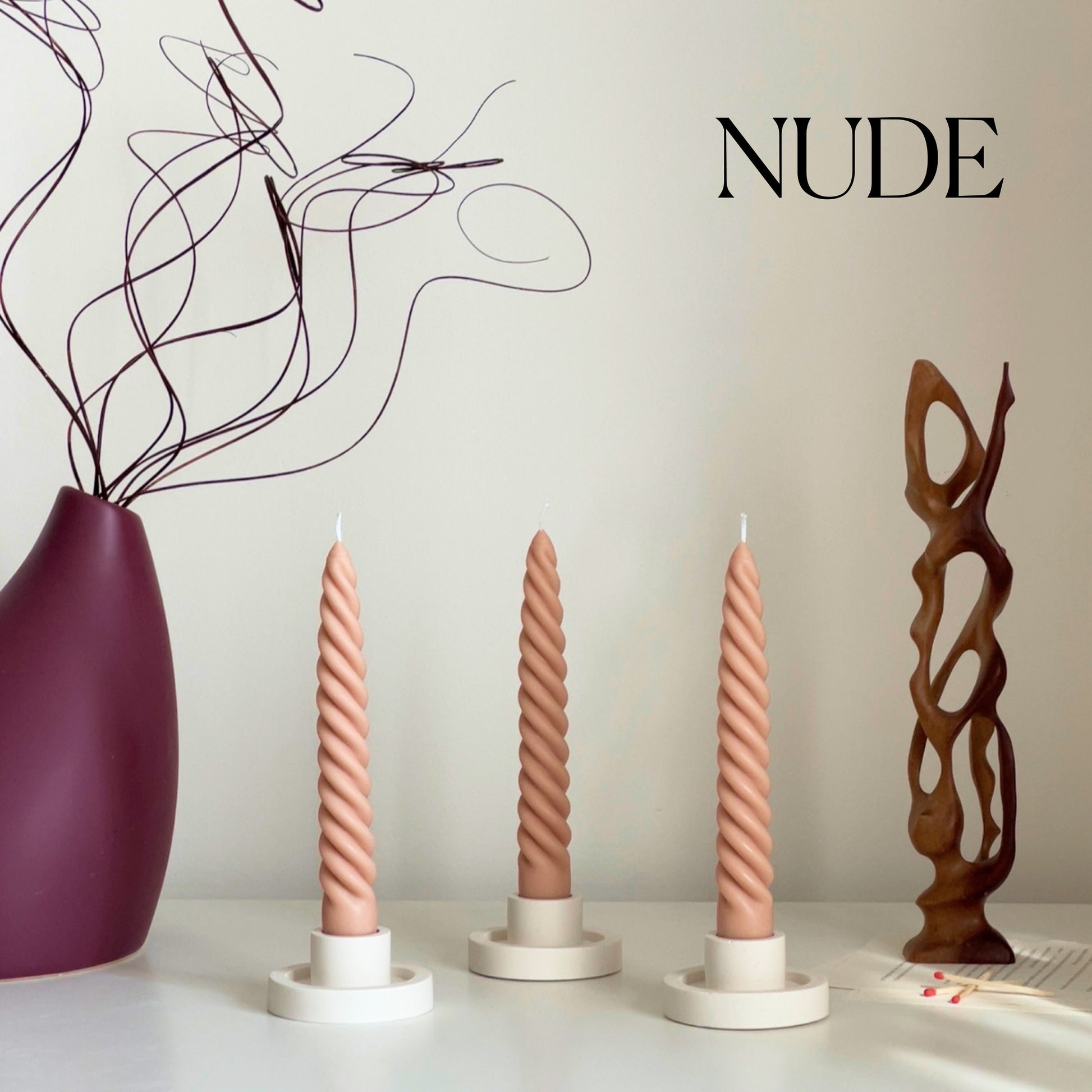 Thick Twisted Taper Candle