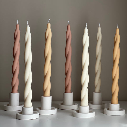 Bulk Tall Twisted Taper Candles