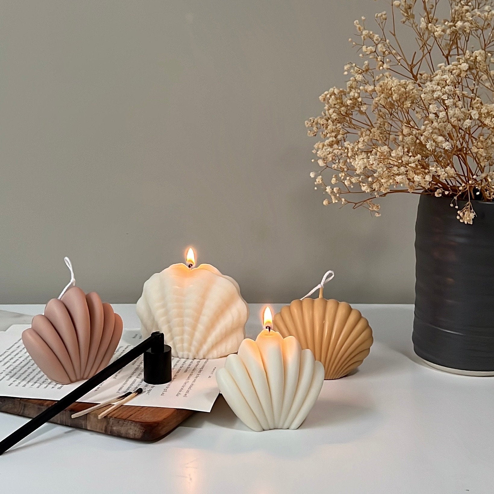 Large Sea Shell Candle