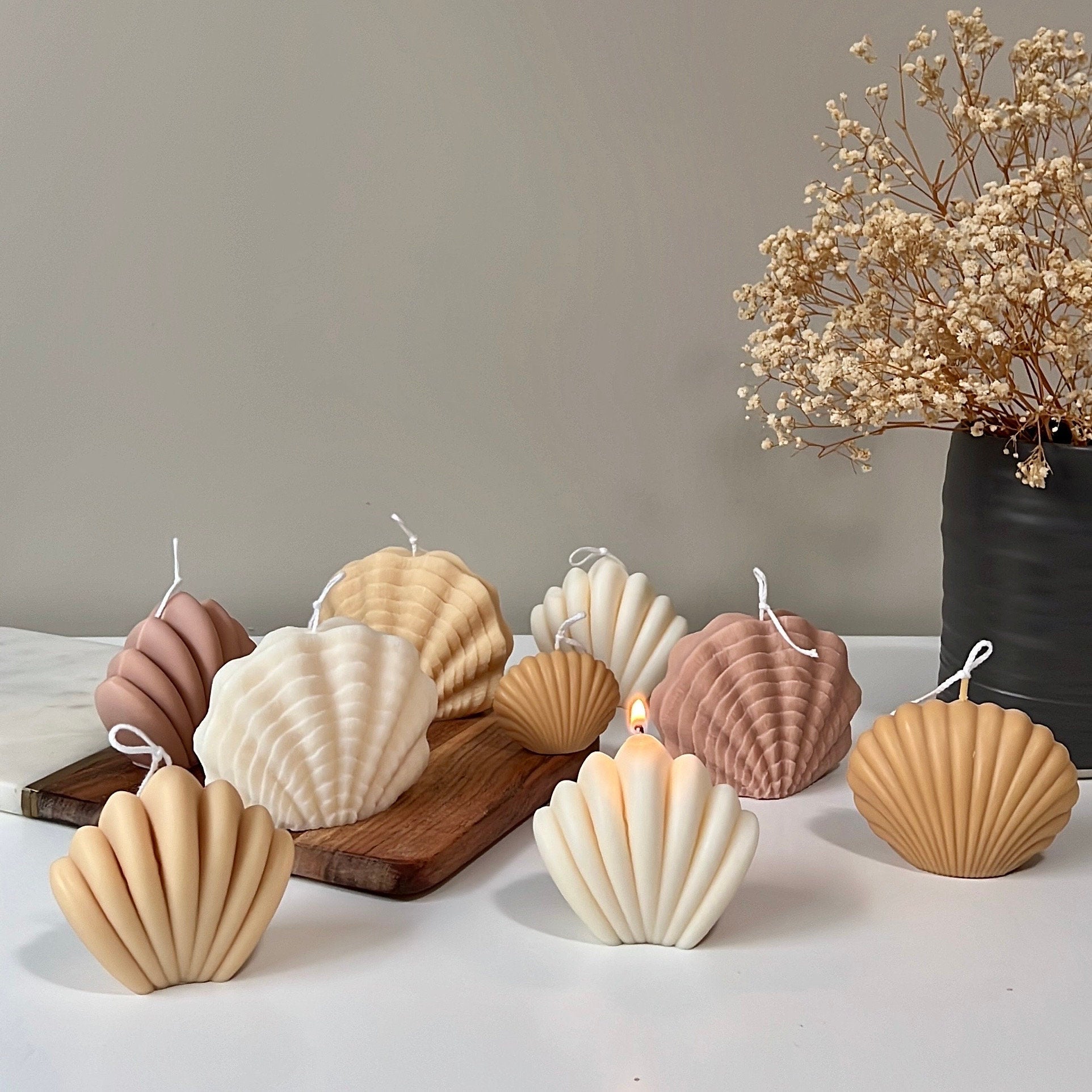 Large Sea Shell Candle
