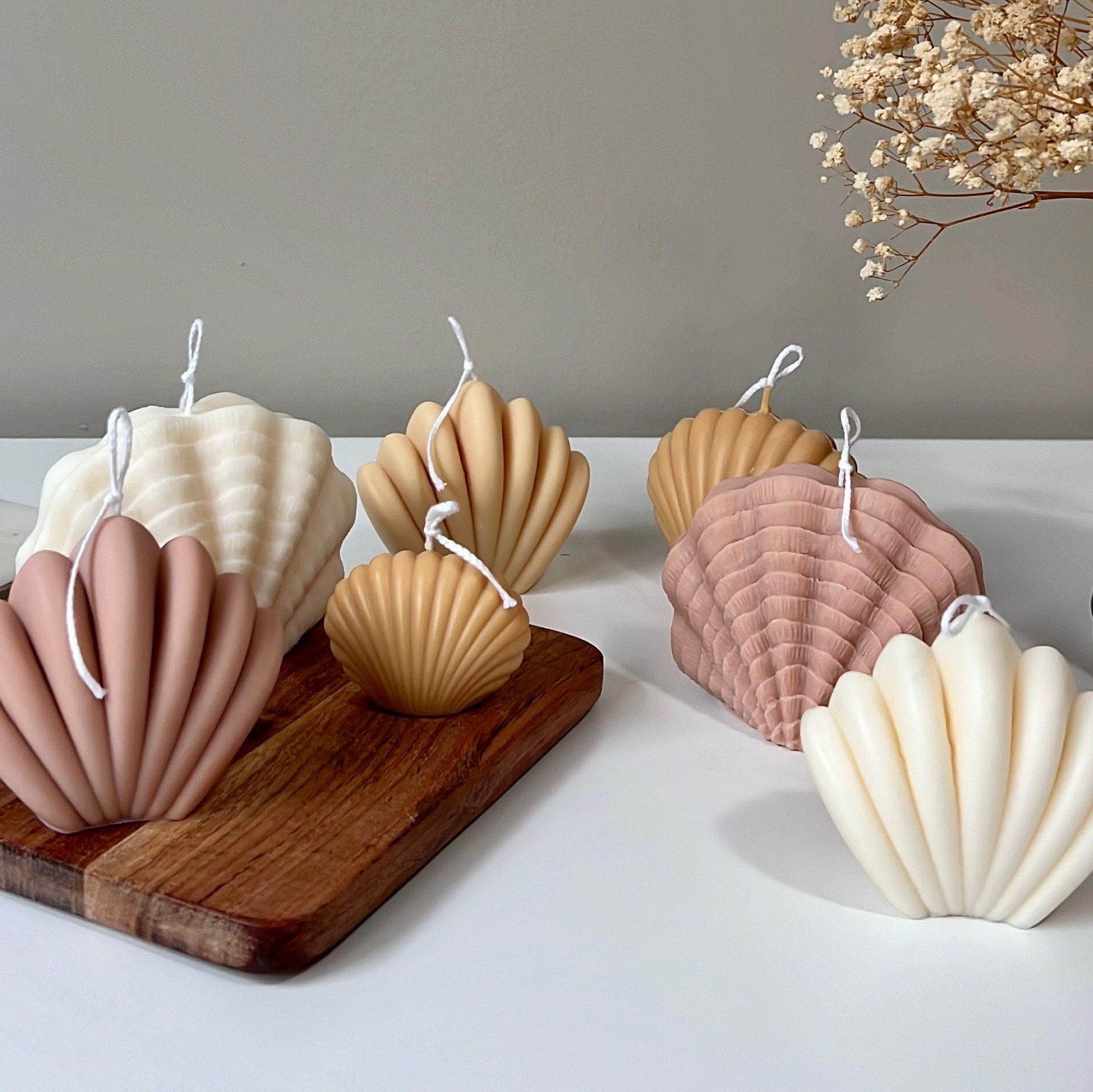 Large Sea Shell Candle