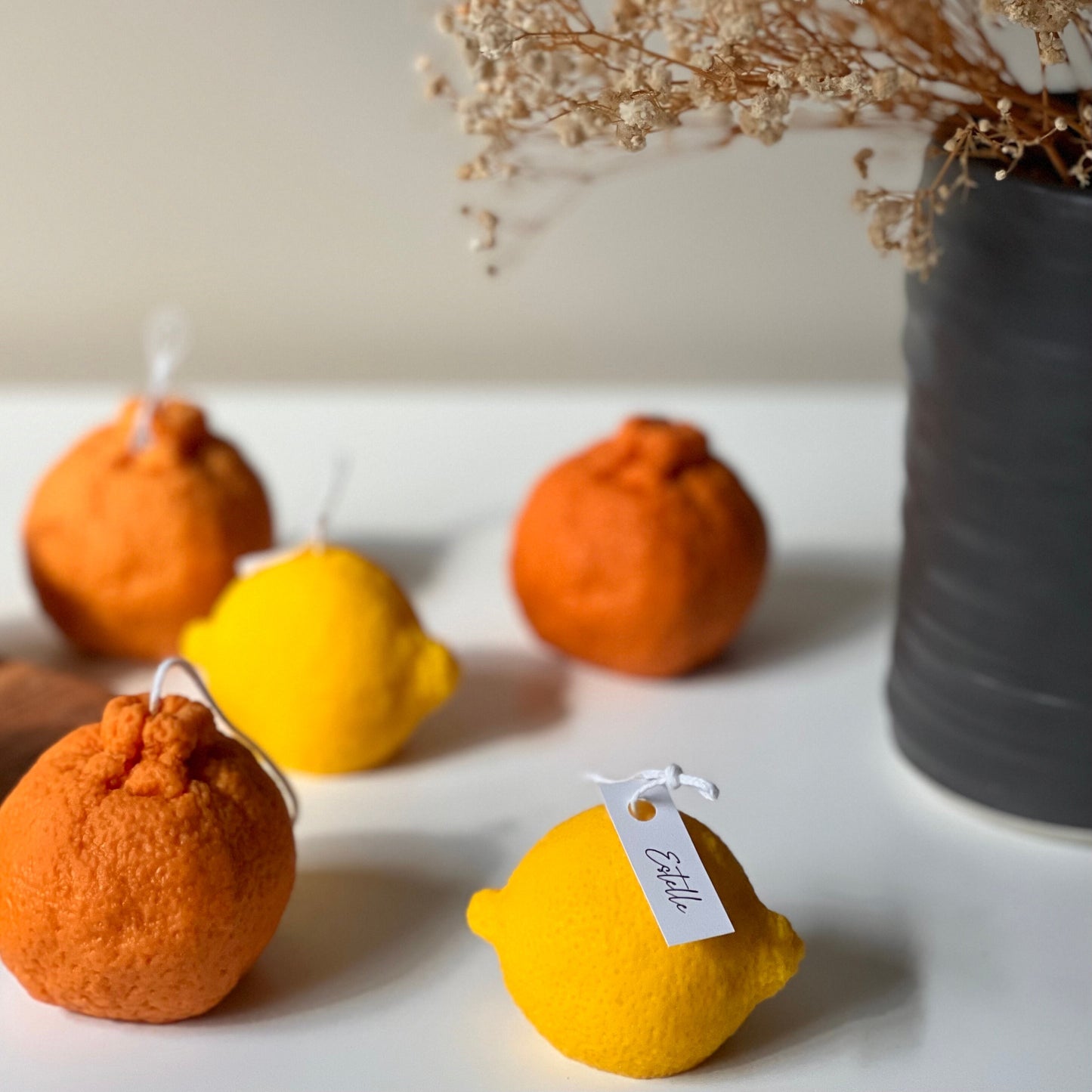 Orange Shaped Candle Set