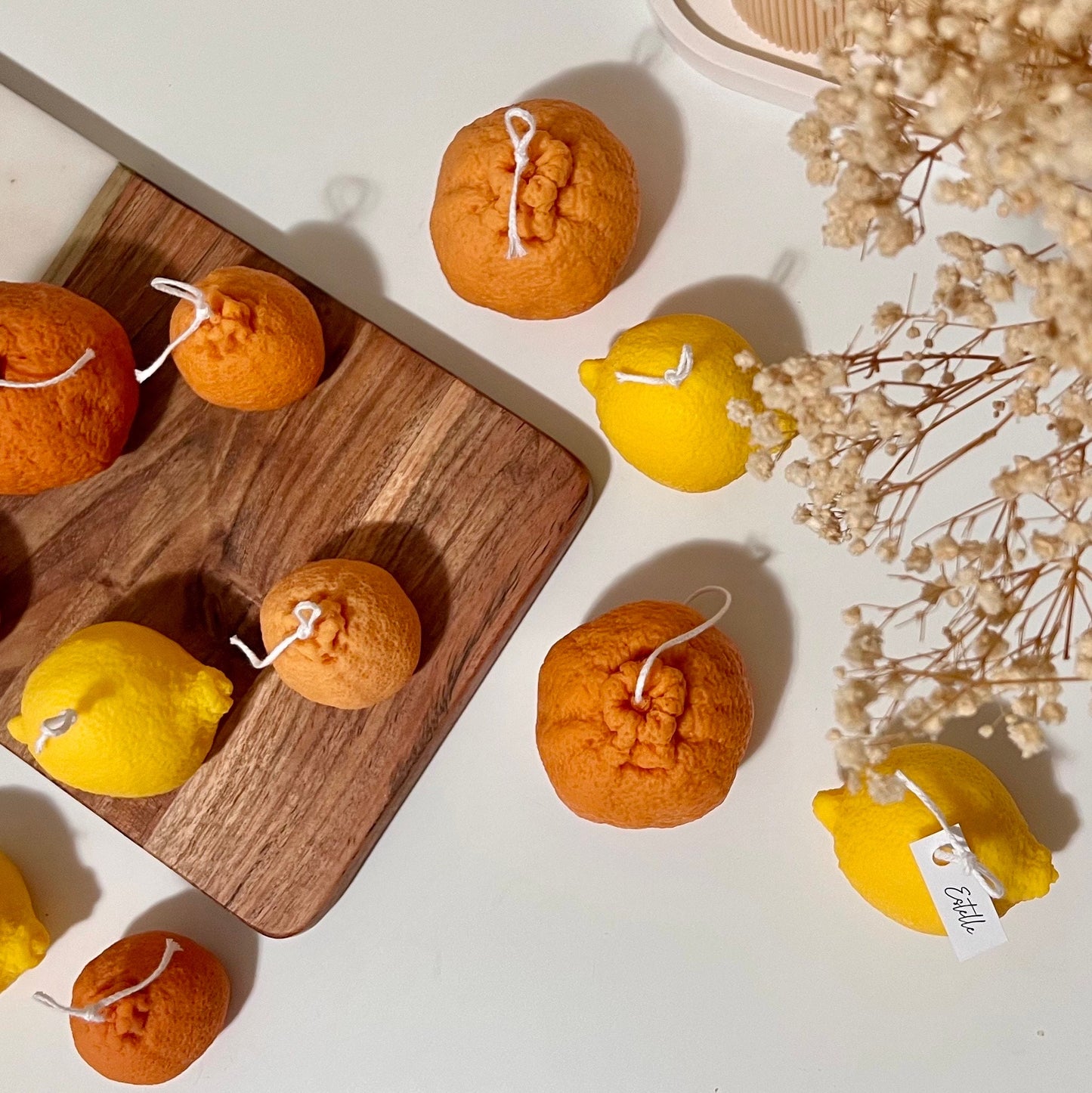 Orange Shaped Candle Set