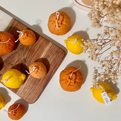 Orange Shaped Candle Set