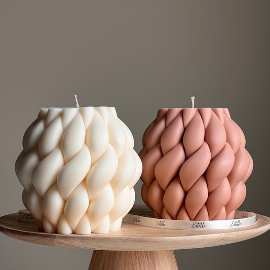 Huge Swirl Twisted Knot Candle