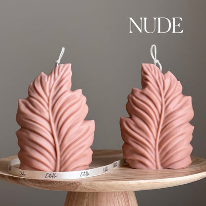 Pillar Leaf Candle