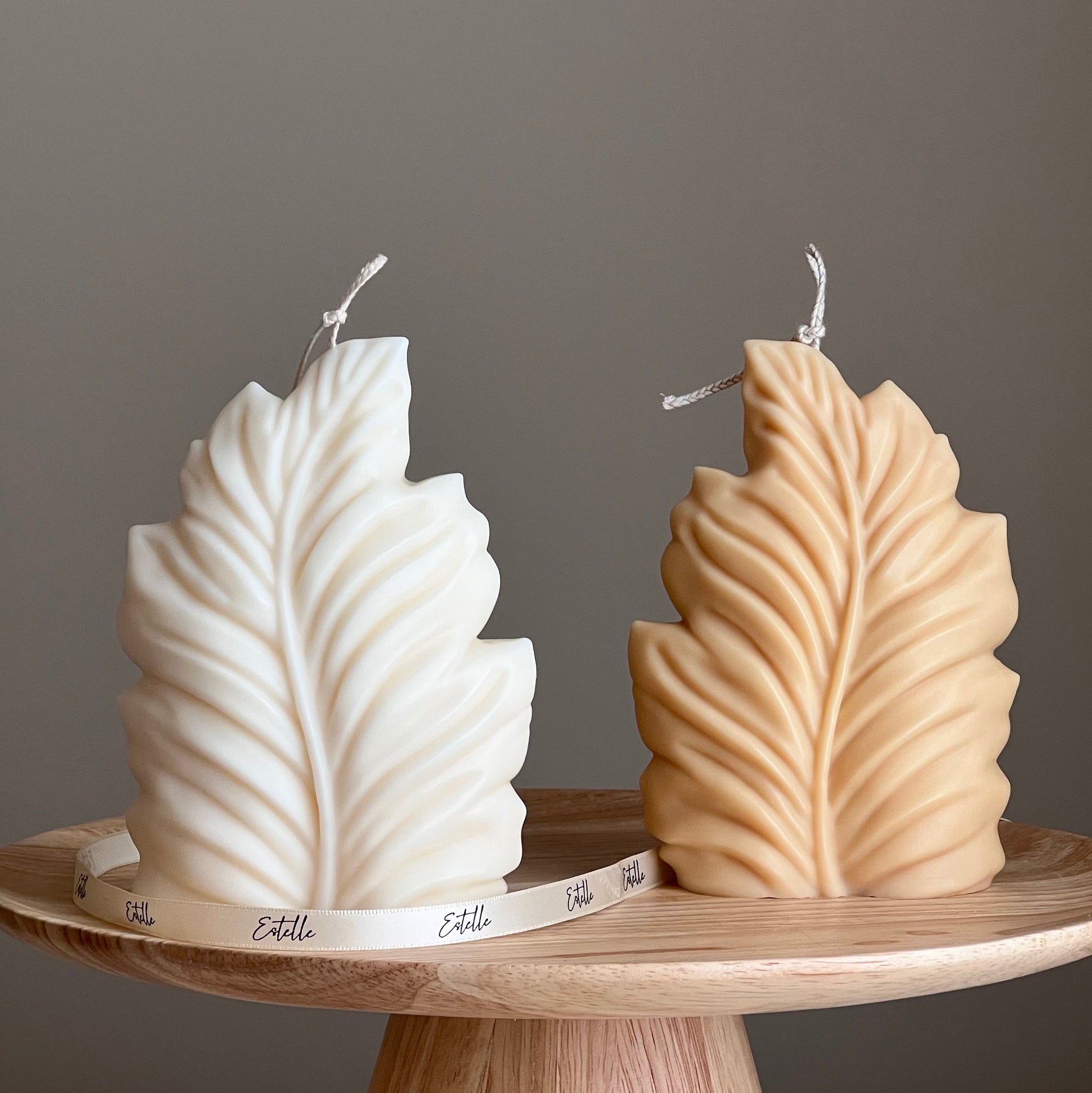 Pillar Leaf Candle