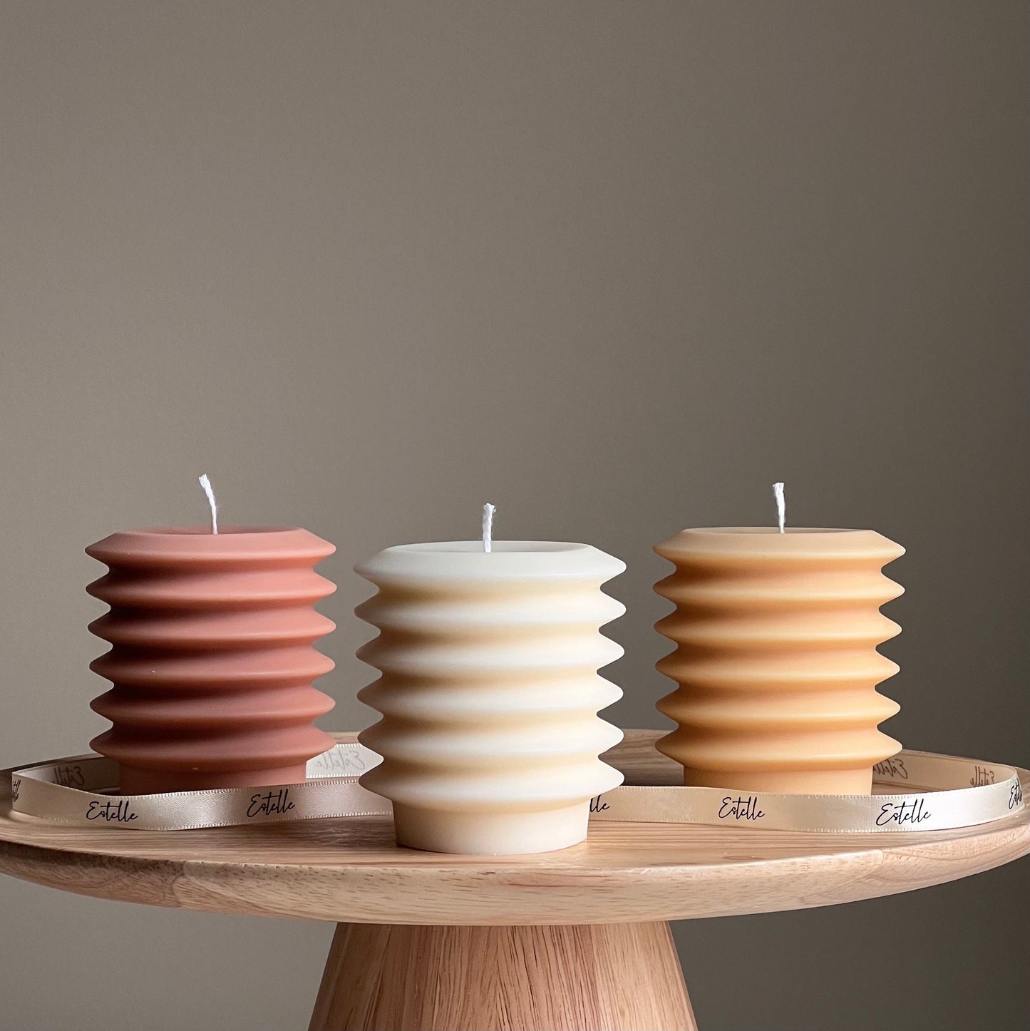 Ribbed Column Candle