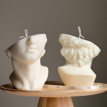 Huge Half David's Face Candle