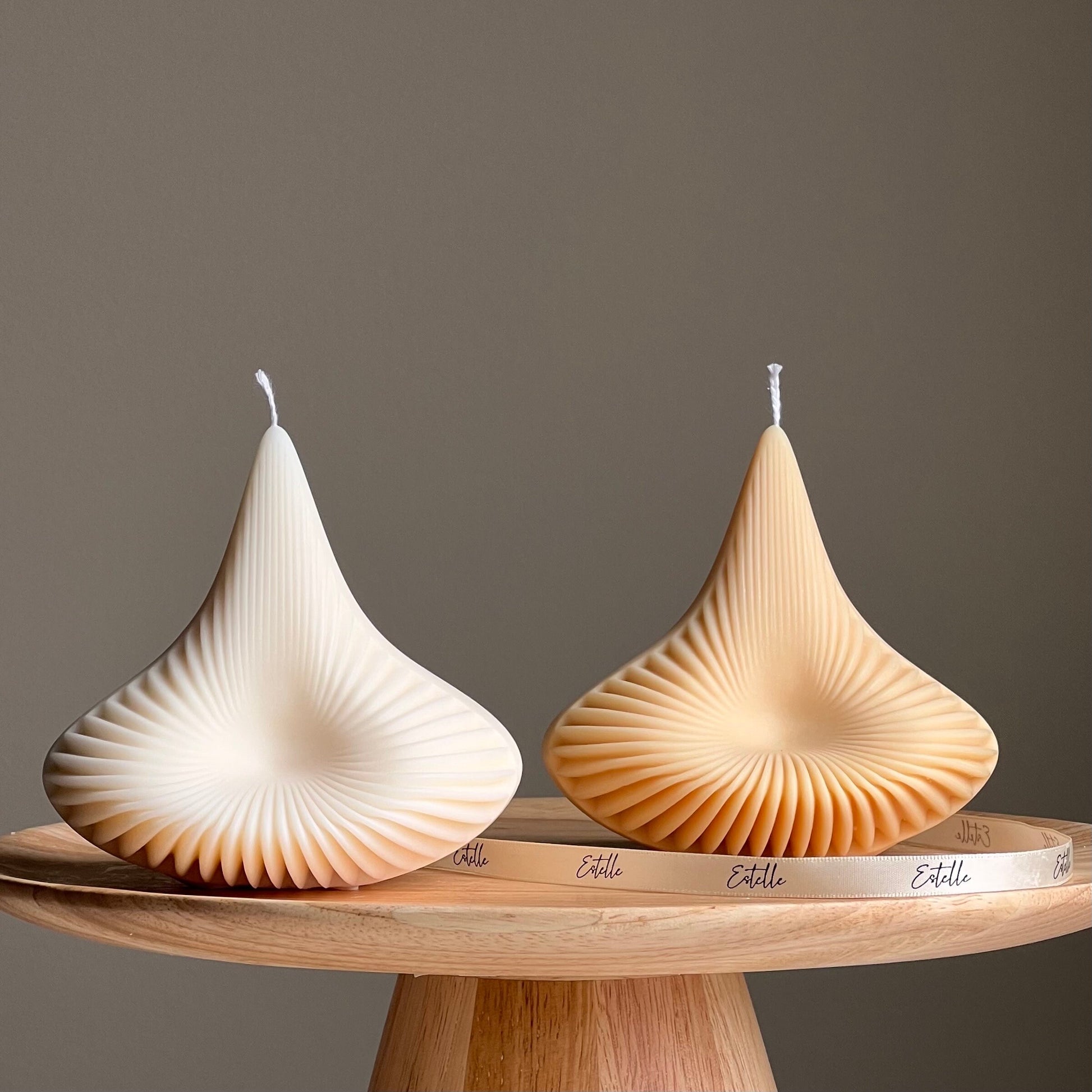 Ribbed Pyramid Lantern Candle