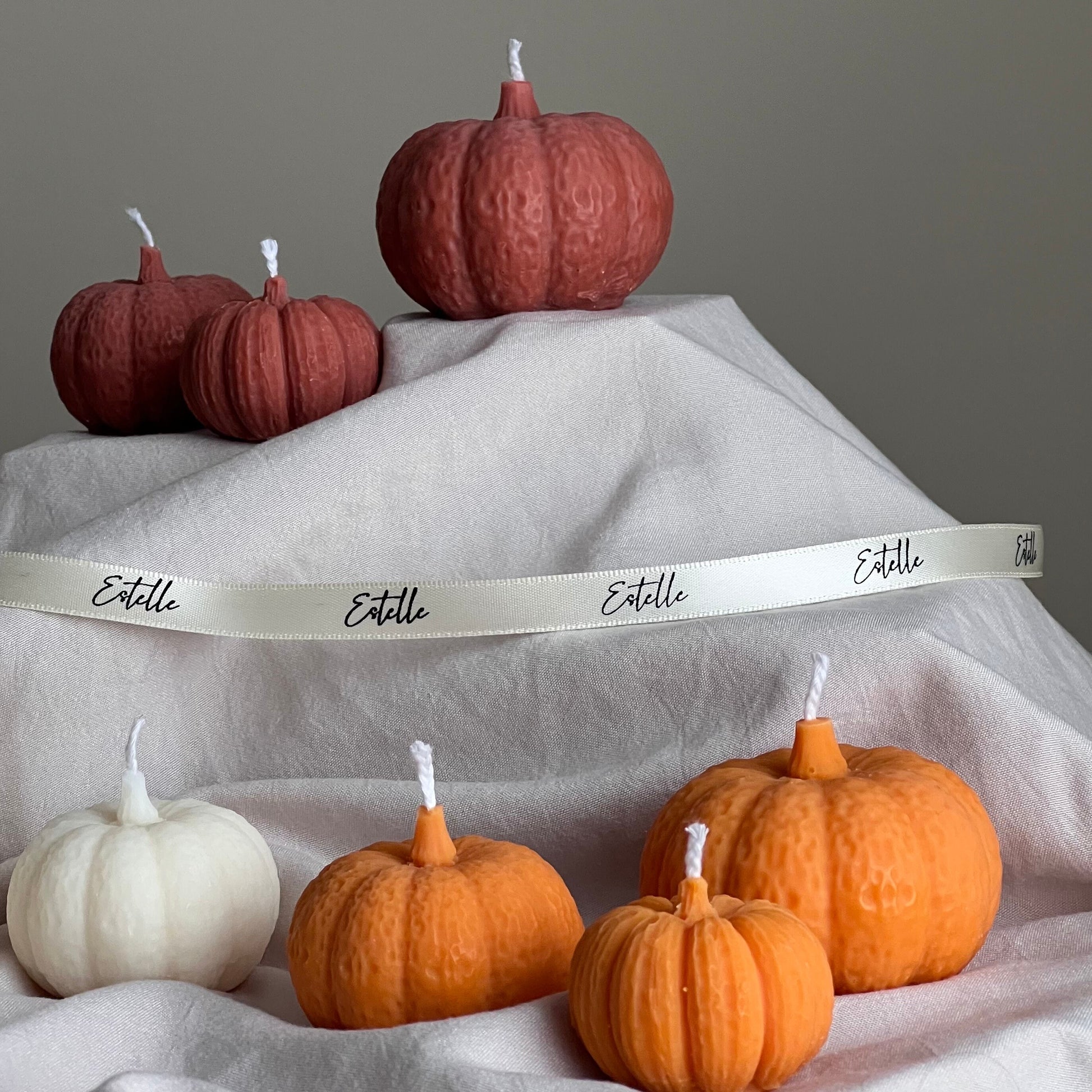 Cute Pumpkin Candle Set
