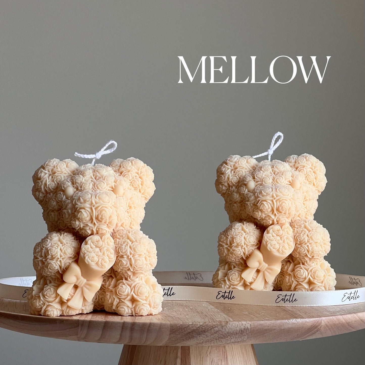 Teddy With Bouquet Candle