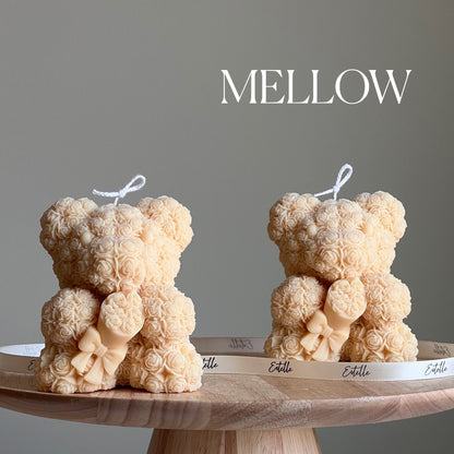 Teddy With Bouquet Candle