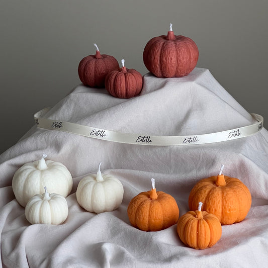 Cute Pumpkin Candle Set