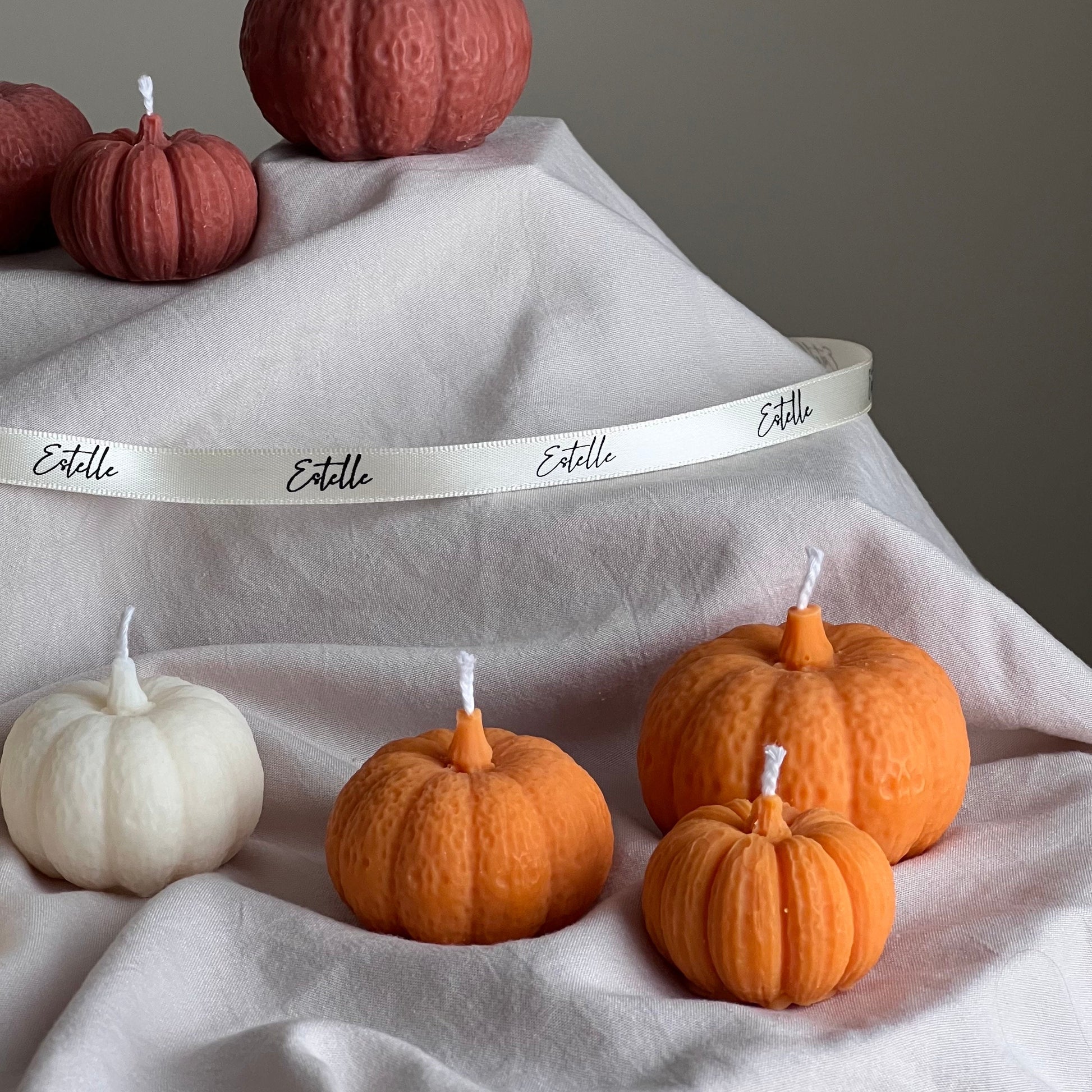Cute Pumpkin Candle Set