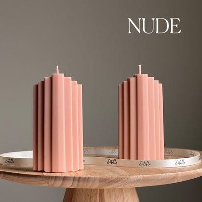 Geometric Pillar Candle