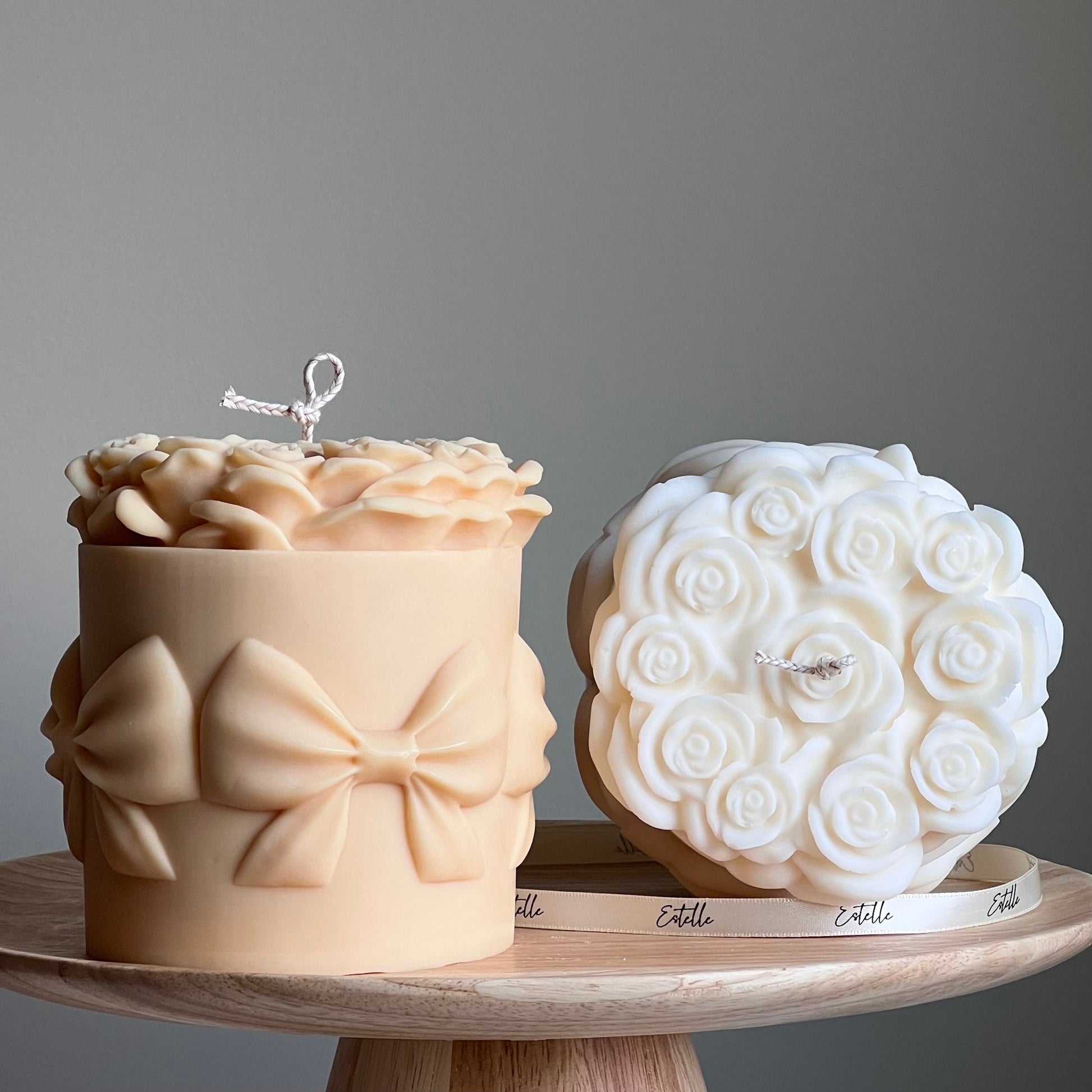 Big Rose Basket Candle