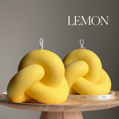 Large Minimalist Knot Candle