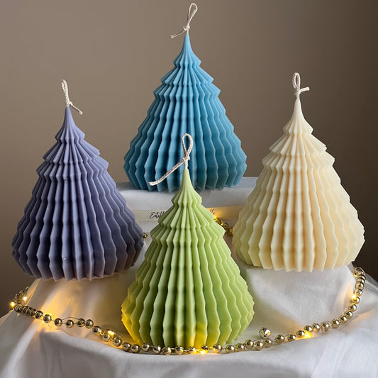 Large Origami Christmas Tree Candle