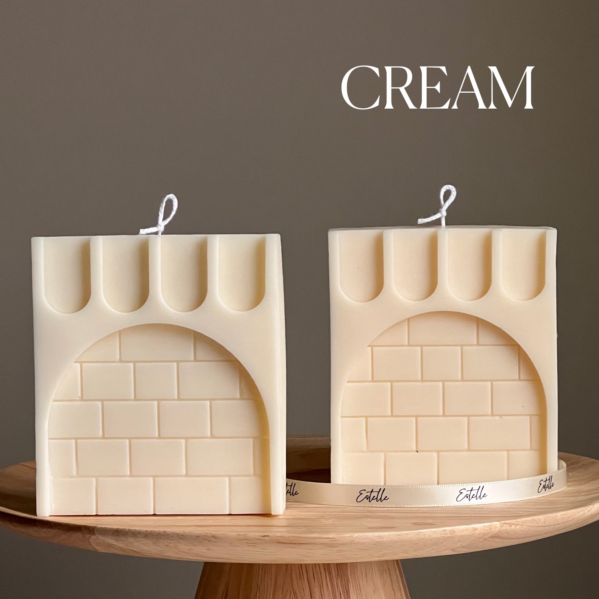 Big Arch Soy Wax Candle: Handmade Decorative Unscented Candle