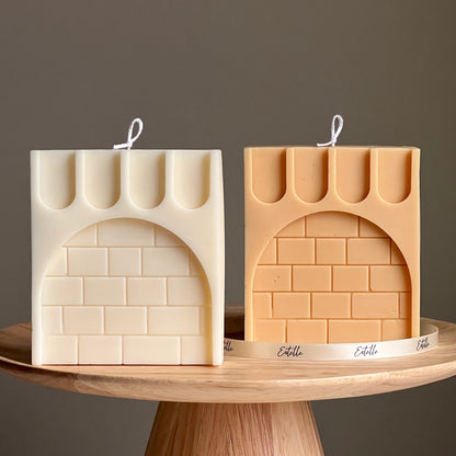Big Arch Soy Wax Candle: Handmade Decorative Unscented Candle